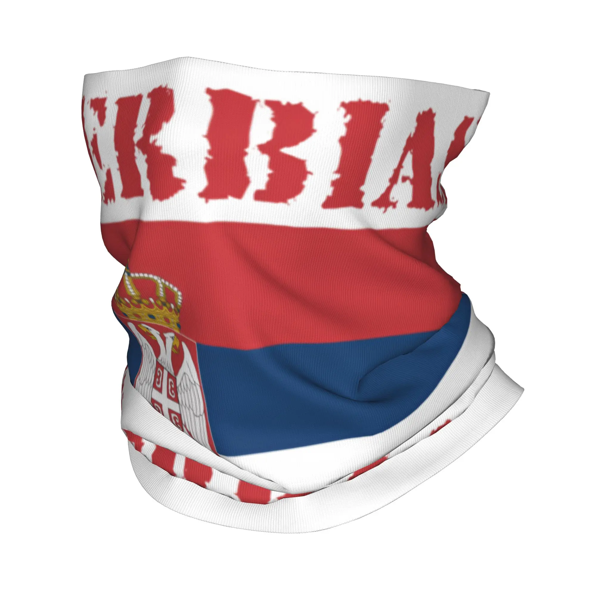 Neck Gaiter Face Cover - Nuova Bandana con Bandiera della Serbia,