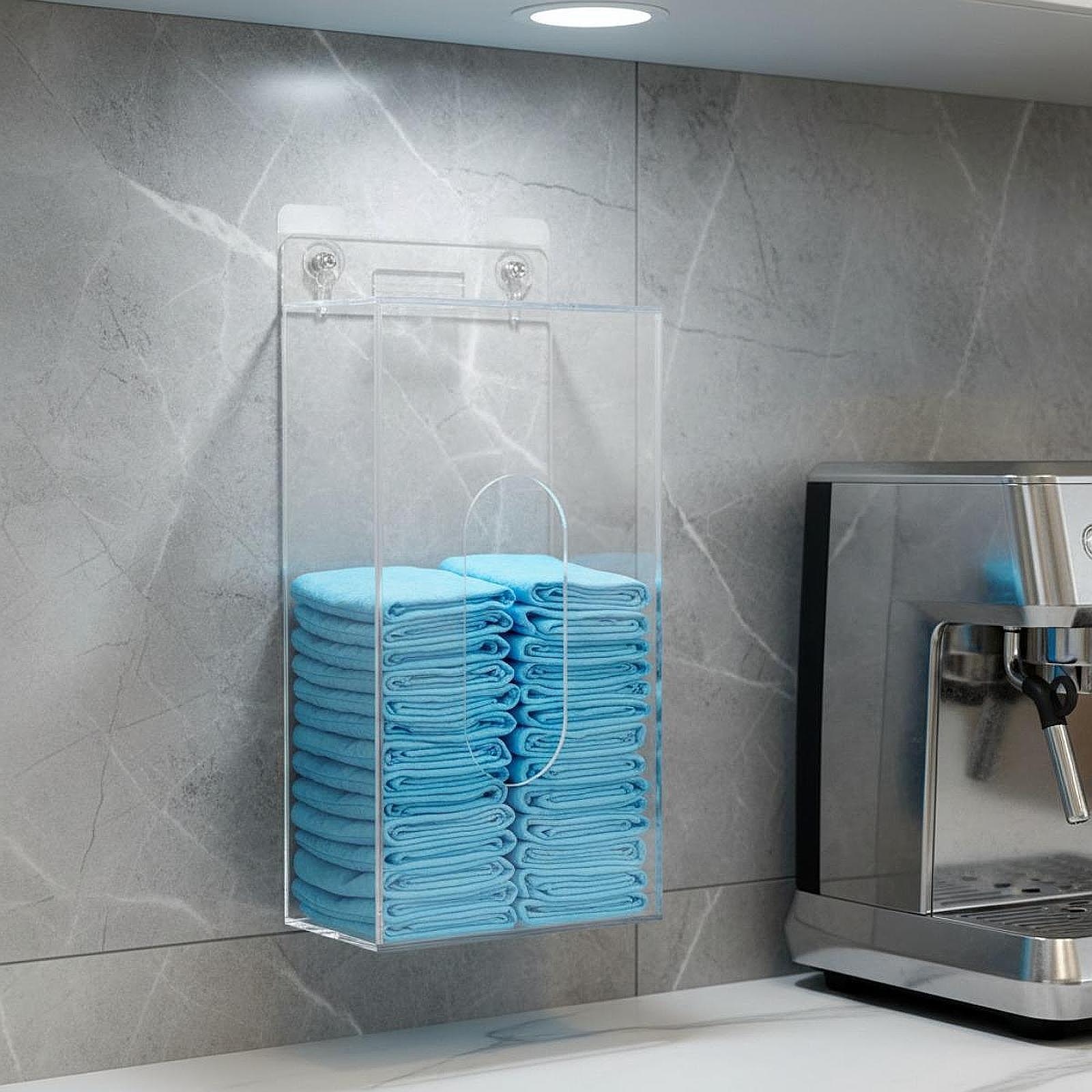 Face Mask Storage Box - Porta Guanti in Acrilico Salvaspazio, Organizzatore