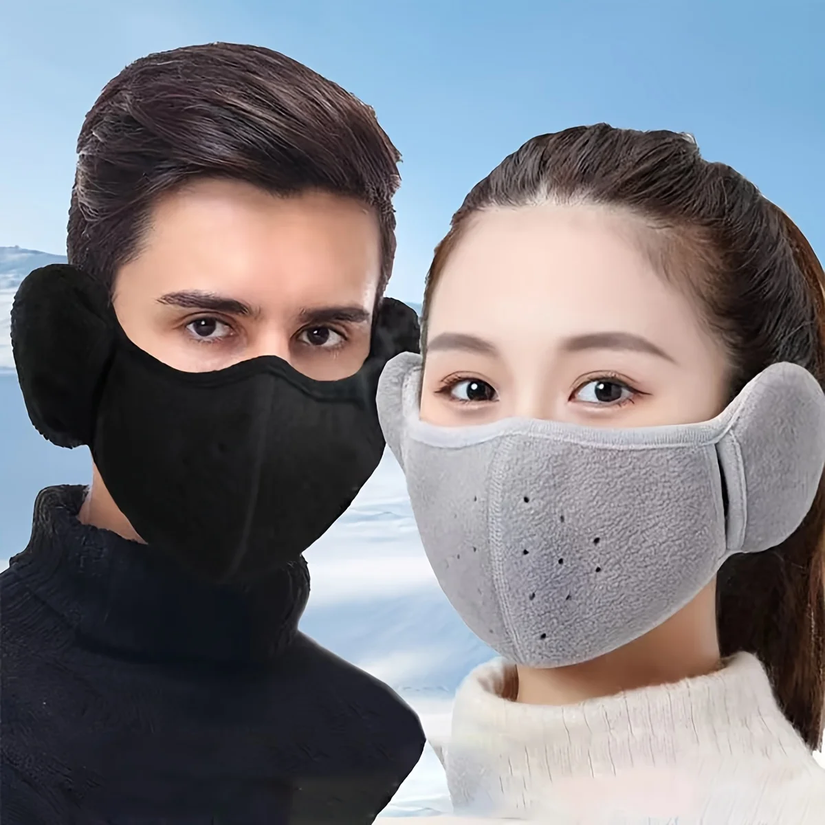 Respirator Half Face - Maschera invernale calda Paraorecchie traspirante a
